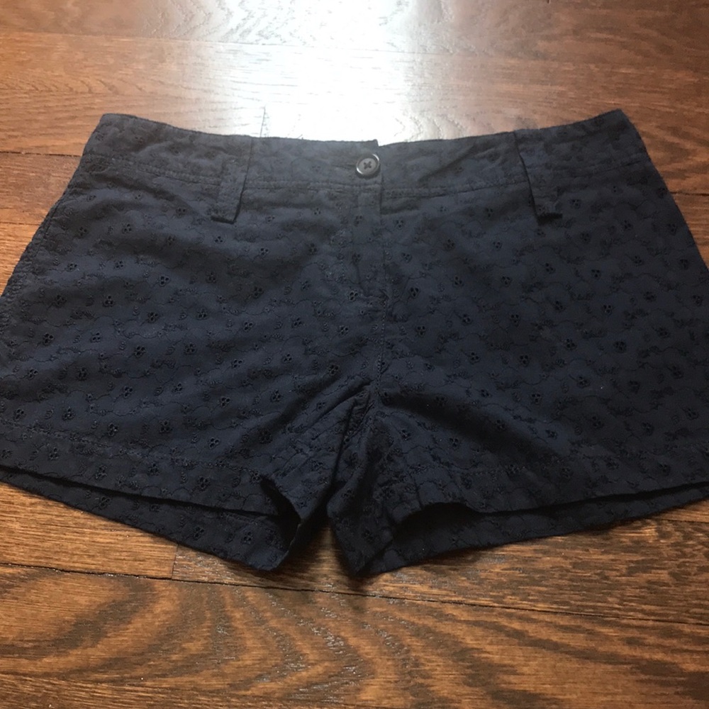 Express Navy Eyelet Shorts